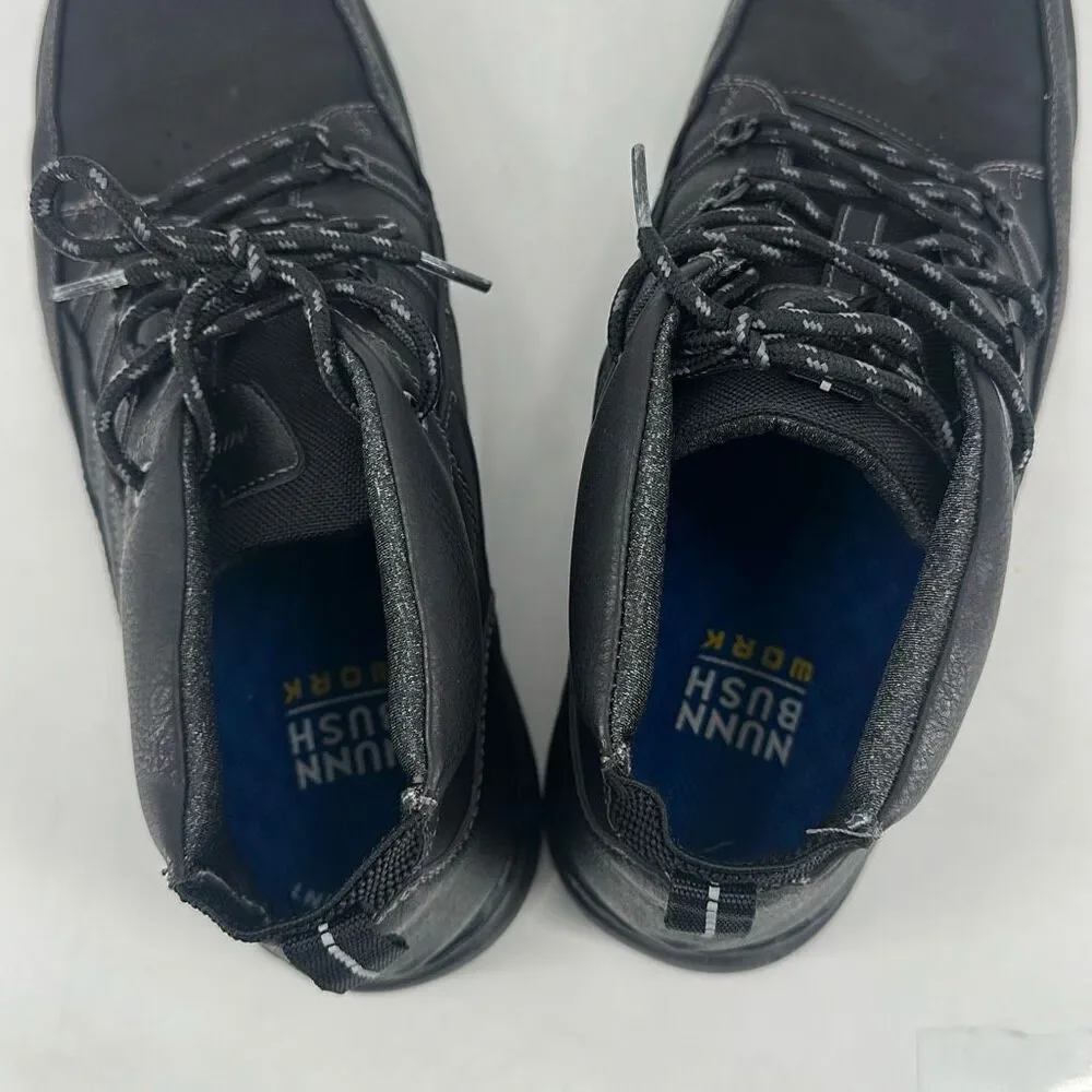 NWOT Nunn Bush Tour Men's Work Moc Toe Slip Resistant Sneaker Boot Black Size 11